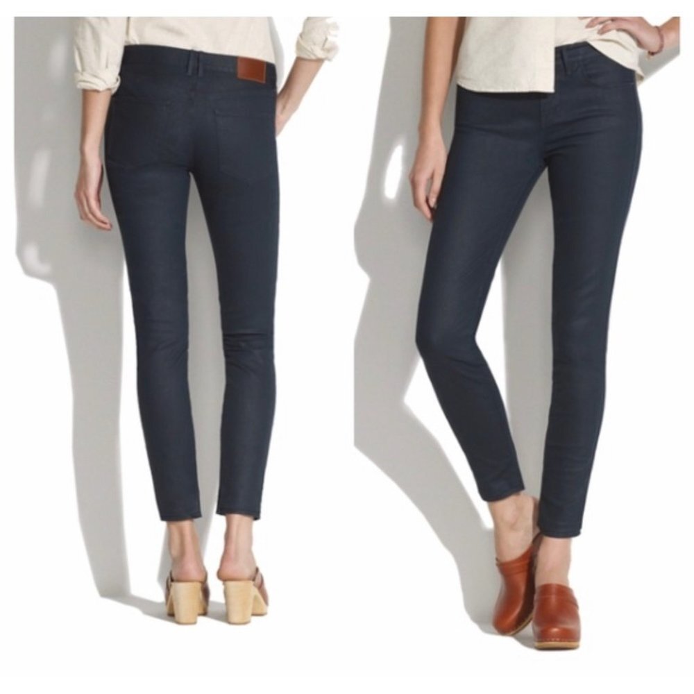 Madewell Skinny Skinny Ankle Jeans Size 27 Coated in Lakestorm Wash
